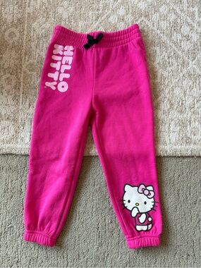 Hello Kitty Hot Pink Girls' Fleece Joggers size 4T